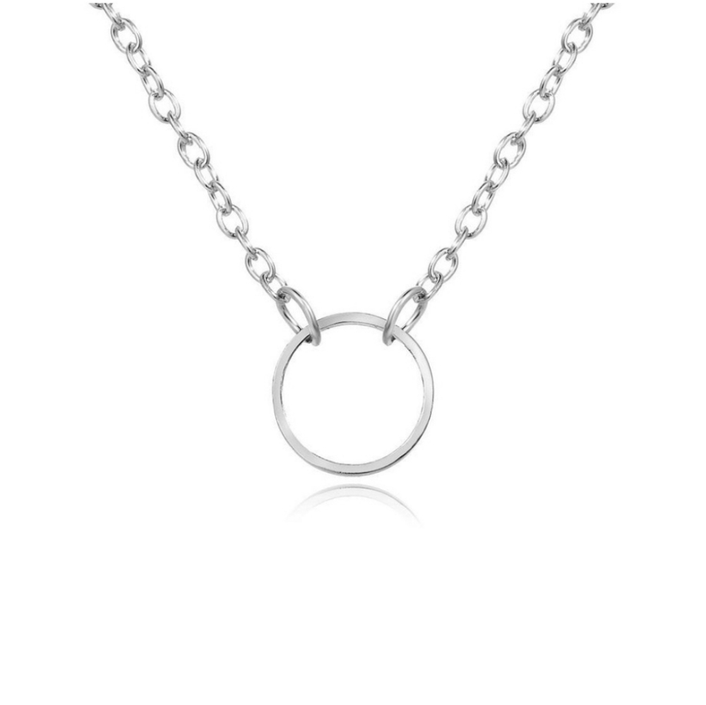 ✨5/$30- SILVER Loop Centered Chain - Picture 1 of 5